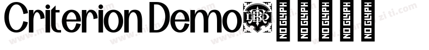 Criterion Demo字体转换